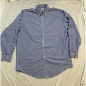 Brooks Brothers Shirt Mens Large Traditional Fit Non Iron Dress Stripe